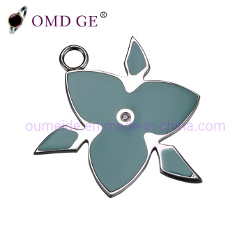 Wholesale Custom Flower Leaves Initial Necklace Pendant Women Jewelry